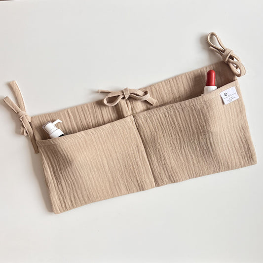 100% Natural Cotton Cot Organizer - Newborn Baby Cot