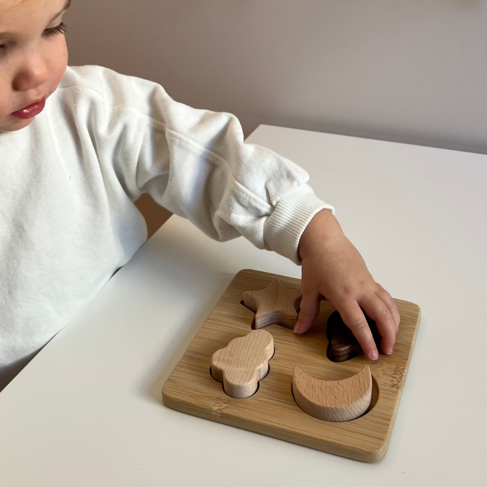 Set de regalo de juguetes Montessori para Bebés 1-2 Años | Madera y Silicona