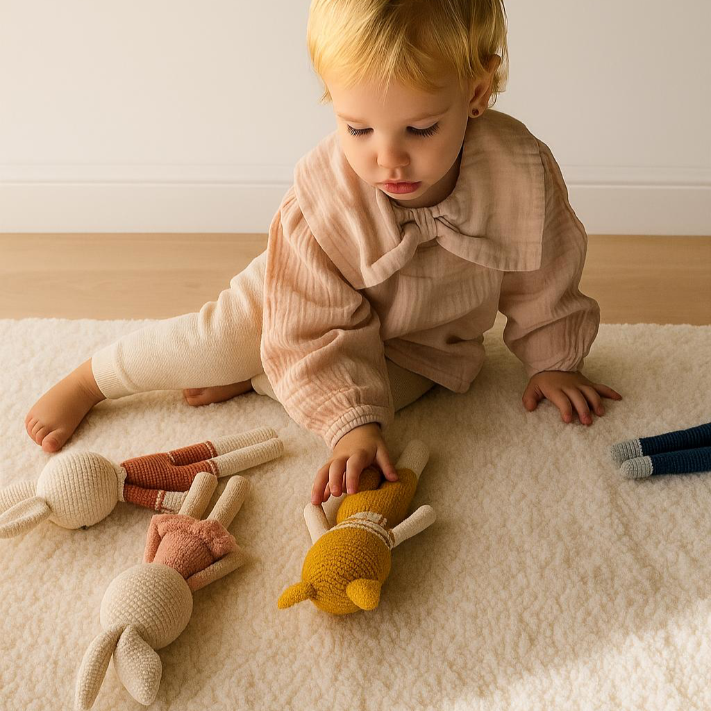 Conejo CIRO – Peluche de Crochet con Cascabel 100% Algodón