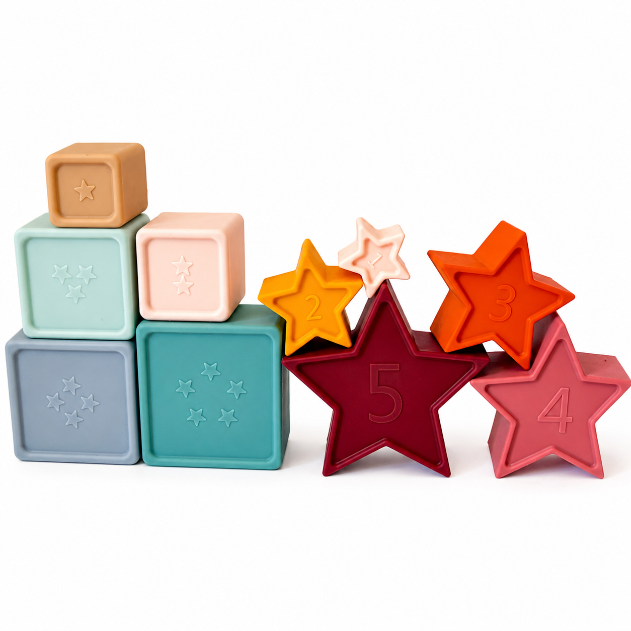 Torres Apilables de Silicona - Juguete Sensorial para Bebés y Niños