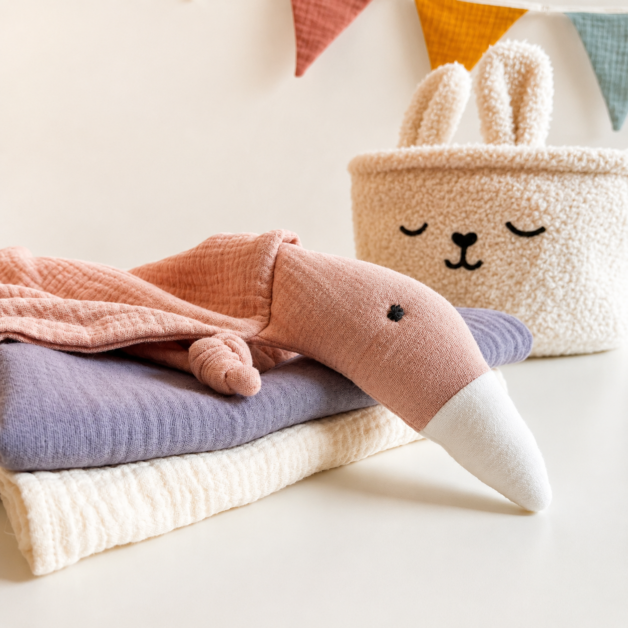 RITA Doudou - Pink Cotton Security Blanket - Baby Gift