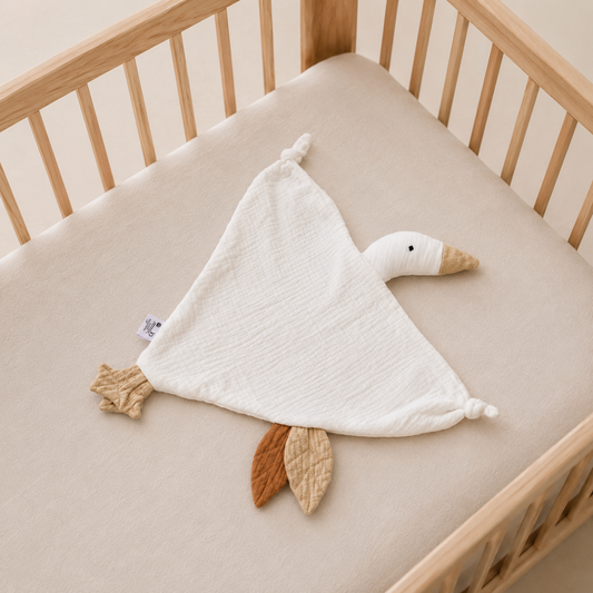 Doudou TOTI - Manta de Apego de Algodón Blanco – Regalo Bebé
