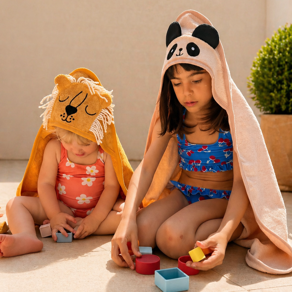 Toalla de playa con Capucha 100% Algodón – LEON