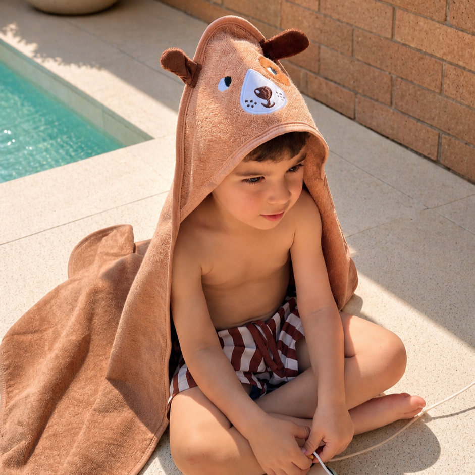 100% Cotton Hooded Baby Towel – PUPPY