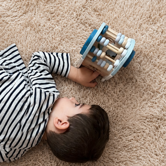 Juguete educativo de madera Montessori - COHETE - Bebés a partir de 18 meses