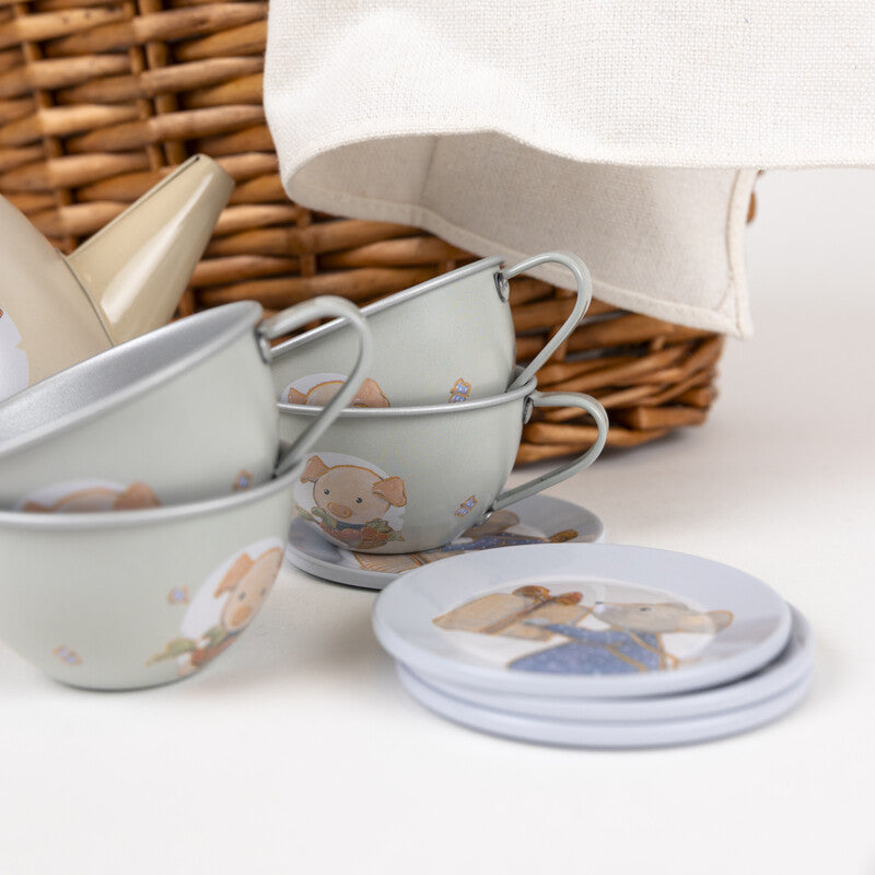 Cesta de Picnic con Juego de Té Amigos