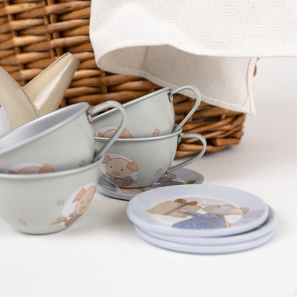Cesta de Picnic con Juego de Té Amigos
