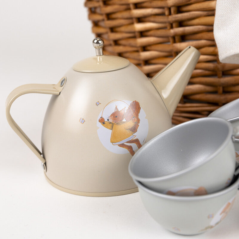 Cesta de Picnic con Juego de Té Amigos
