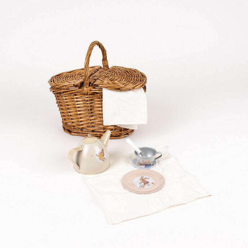 Cesta de Picnic con Juego de Té Amigos