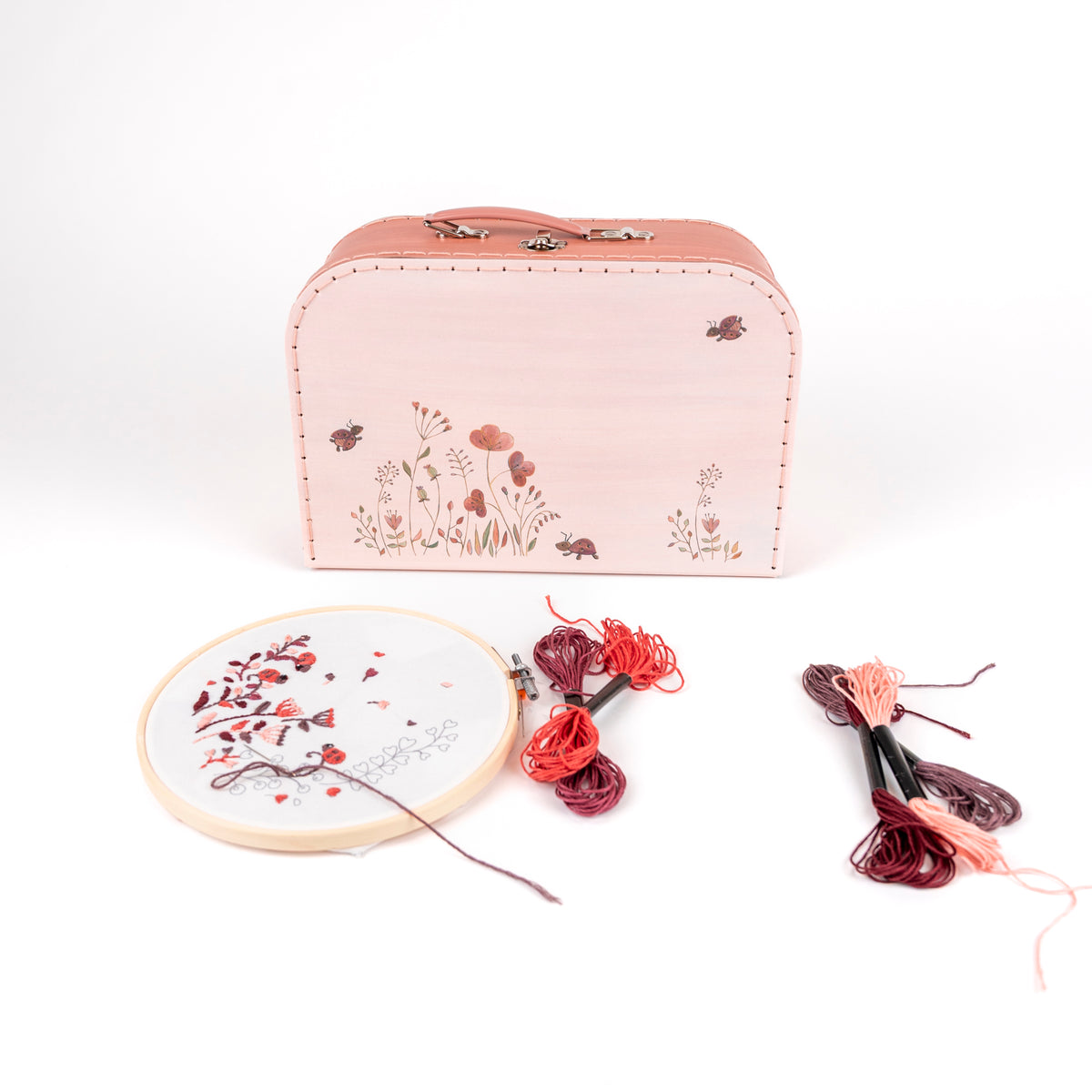Maletín con Kit de Bordado Mariquita