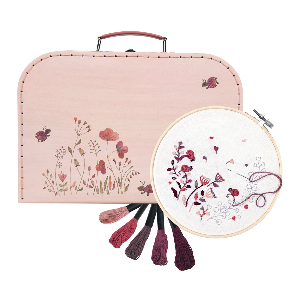 Maletín con Kit de Bordado Mariquita