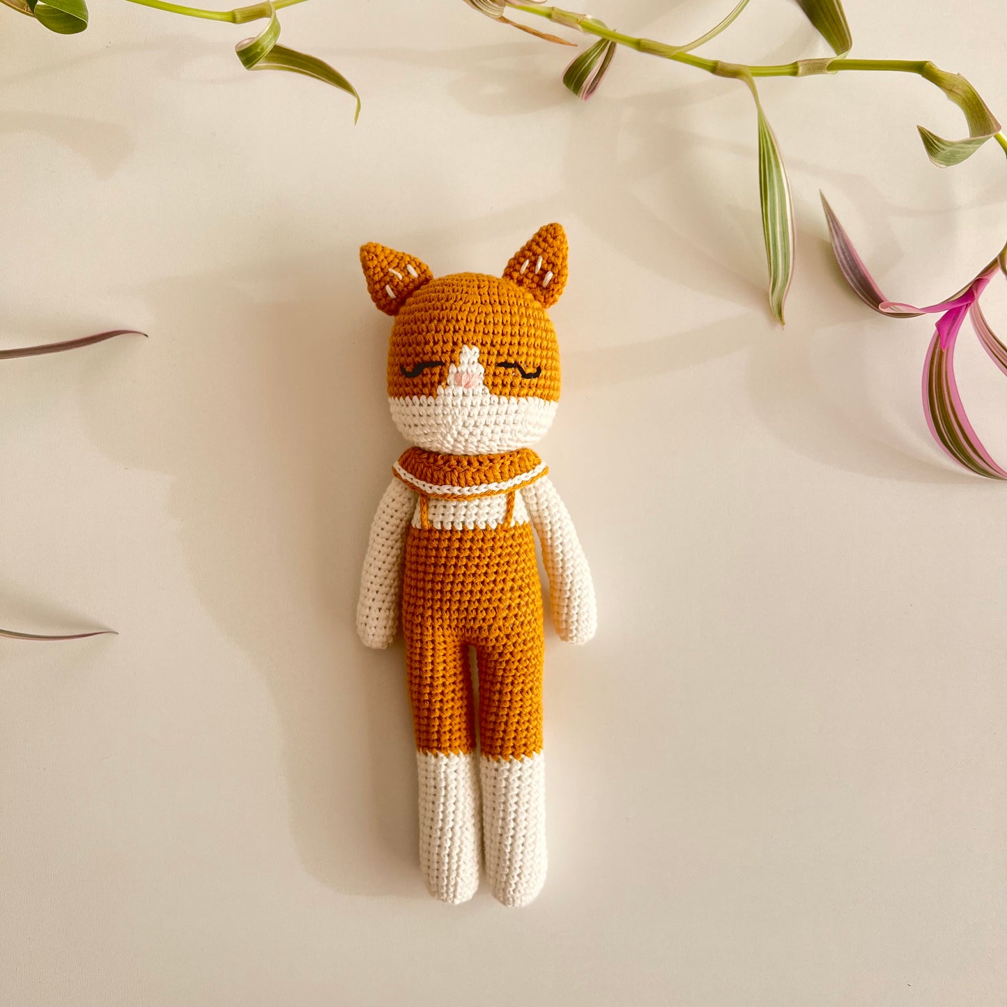 Zorro NINO – Peluche de Crochet con Cascabel 100% Algodón