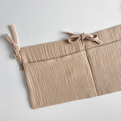 Organizador de Cuna 100% Algodón Natural - Cuna Bebé Recién Nacido
