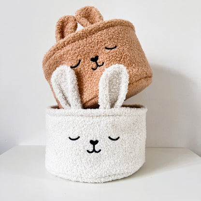Cesto Organizador de juguetes y pañales – CONEJITO BEIGE - Dormitorio infantil