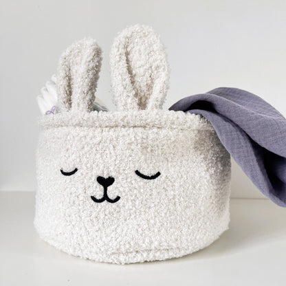 Toy and Diaper Organizer Basket – WHITE BUNNY - Kids' bedroom