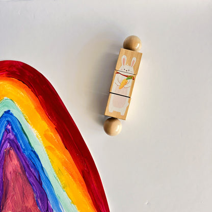 Puzzle giratorio de madera - Bebés a partir de 1 año