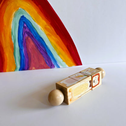 Puzzle giratorio de madera - Bebés a partir de 1 año