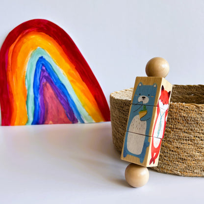 Puzzle giratorio de madera - Bebés a partir de 1 año