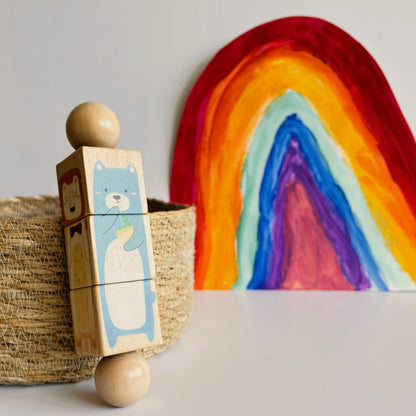 Puzzle giratorio de madera - Bebés a partir de 1 año