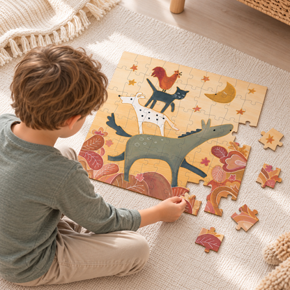 Puzzle Músicos de Bremen 60 piezas