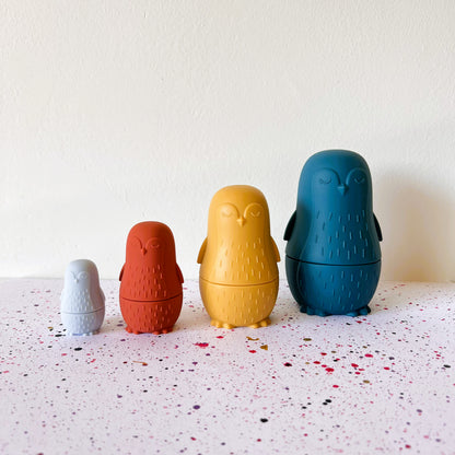 Set de Pingüinos de Silicona para bebés y niños – Matrioshka