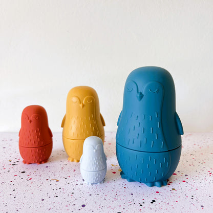 Set de Pingüinos de Silicona para bebés y niños – Matrioshka