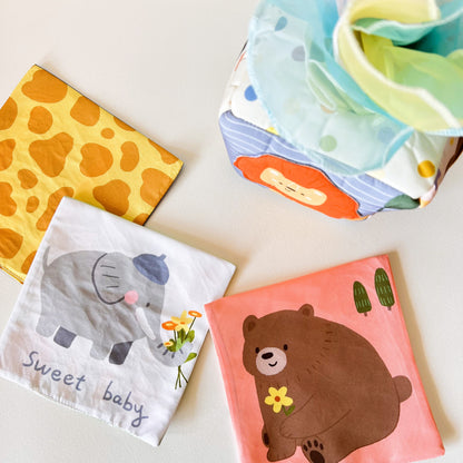 Caja Sensorial con Pañuelos de Tela para bebés a partir de 6 meses