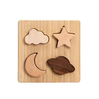 "SPACE SHAPES" wooden puzzle for children aged 12 months and up